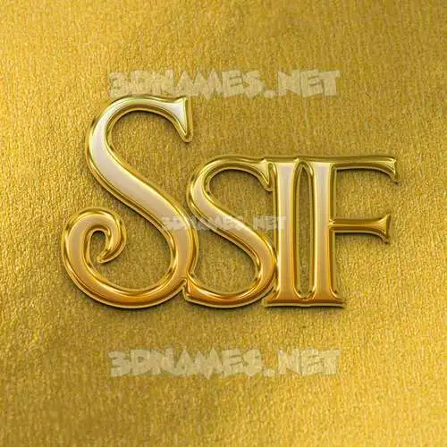 ssif in All Gold style - 3D name wallpaper ssif in All Gold style - 3D name wallpaper