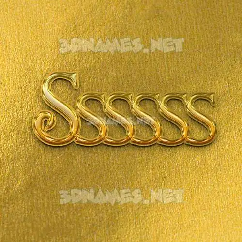 ssssss in All Gold style - 3D name wallpaper ssssss in All Gold style - 3D name wallpaper