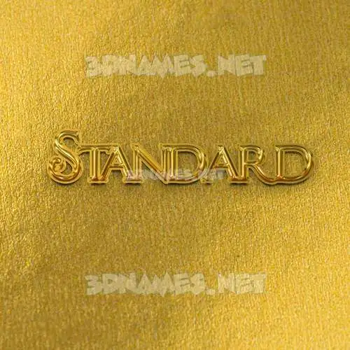 standard in All Gold style - 3D name wallpaper