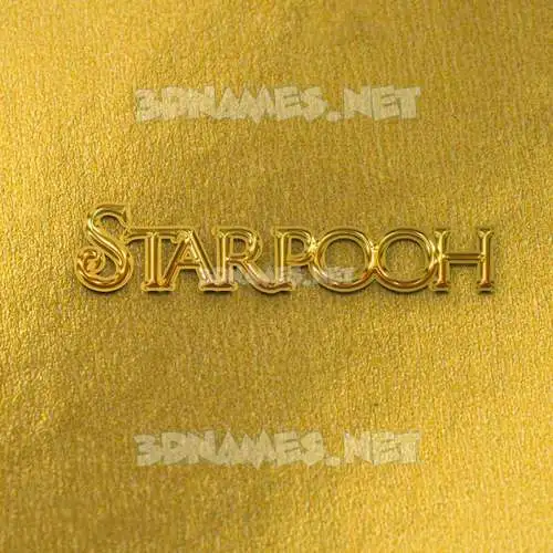 starpooh in All Gold style - 3D name wallpaper starpooh in All Gold style - 3D name wallpaper
