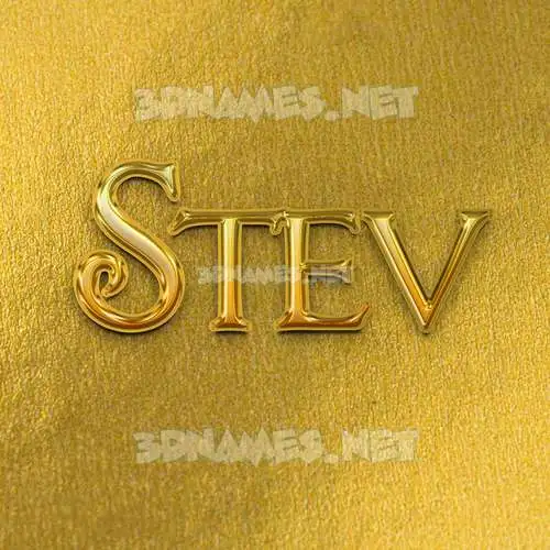 stev in All Gold style - 3D name wallpaper