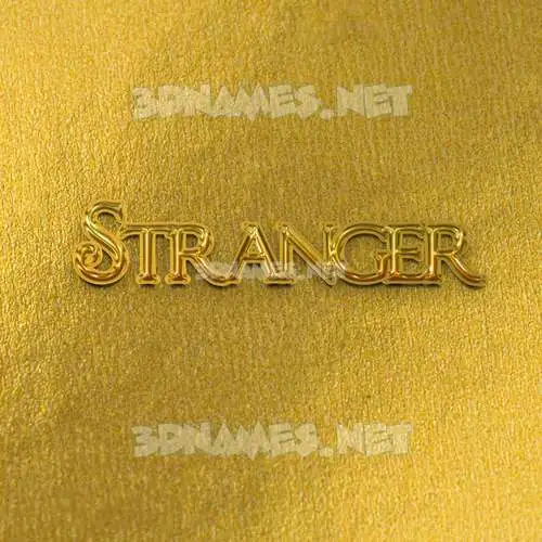 stranger in All Gold style - 3D name wallpaper stranger in All Gold style - 3D name wallpaper