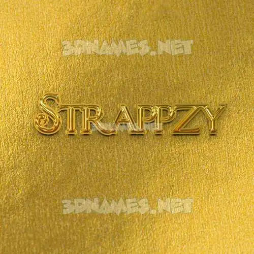 strappzy in All Gold style - 3D name wallpaper strappzy in All Gold style - 3D name wallpaper