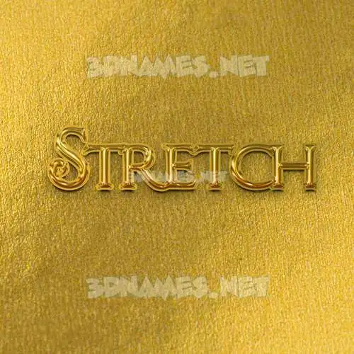 stretch in All Gold style - 3D name wallpaper stretch in All Gold style - 3D name wallpaper