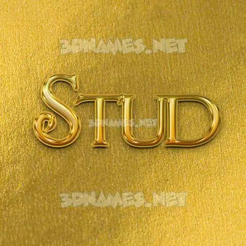 stud in All Gold style - 3D name wallpaper stud in All Gold style - 3D name wallpaper