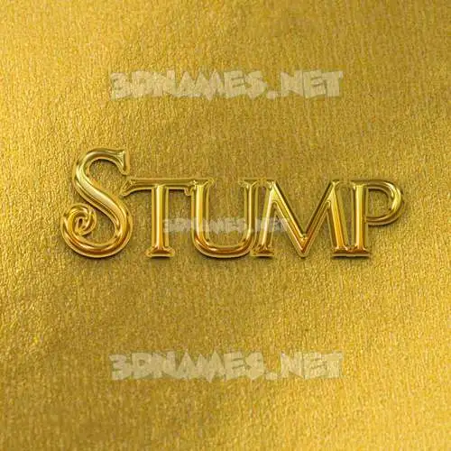 stump in All Gold style - 3D name wallpaper stump in All Gold style - 3D name wallpaper