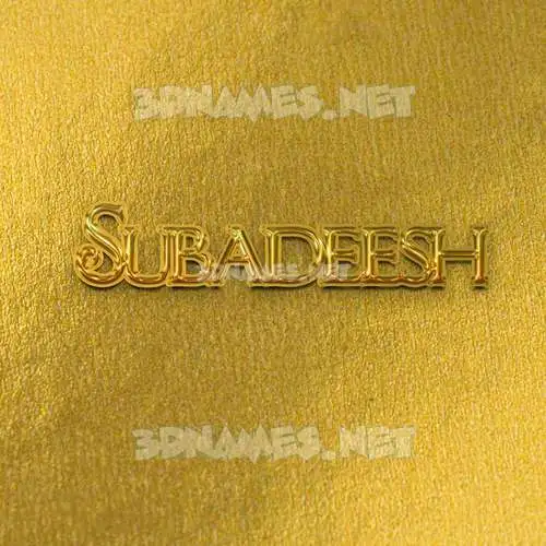 subadeesh in All Gold style - 3D name wallpaper subadeesh in All Gold style - 3D name wallpaper