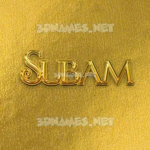 subam in All Gold style - 3D name wallpaper subam in All Gold style - 3D name wallpaper