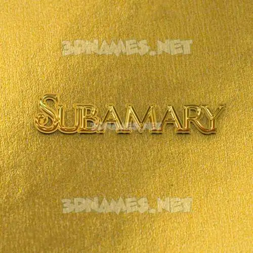 subamary in All Gold style - 3D name wallpaper subamary in All Gold style - 3D name wallpaper