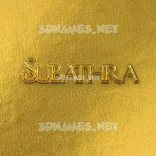 subathra in All Gold style - 3D name wallpaper subathra in All Gold style - 3D name wallpaper