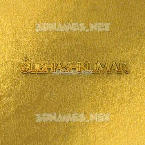 subhashkumar in All Gold style - 3D name wallpaper