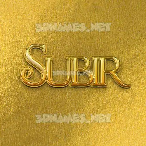 subir in All Gold style - 3D name wallpaper subir in All Gold style - 3D name wallpaper