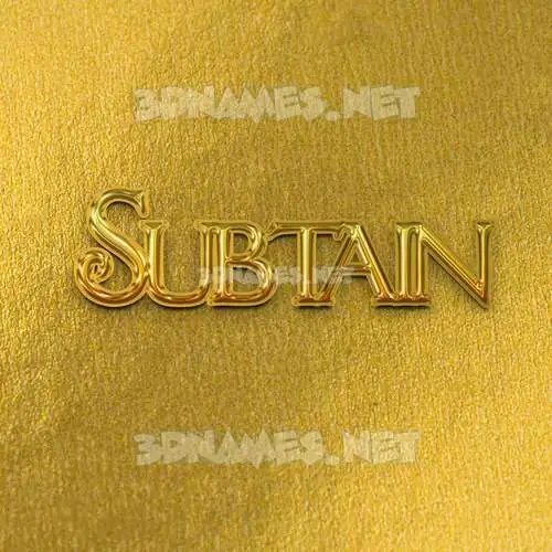 subtain in All Gold style - 3D name wallpaper subtain in All Gold style - 3D name wallpaper