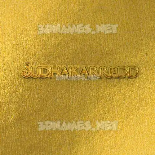 sudhakarredd in All Gold style - 3D name wallpaper