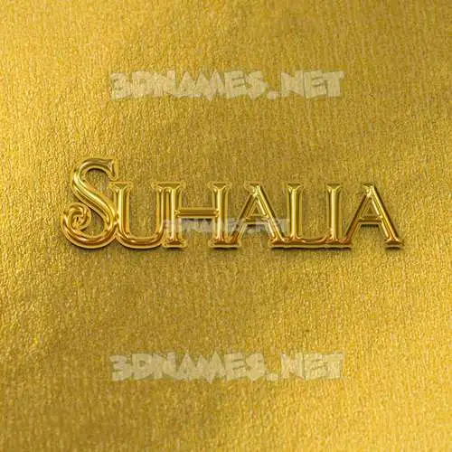 suhalia in All Gold style - 3D name wallpaper suhalia in All Gold style - 3D name wallpaper