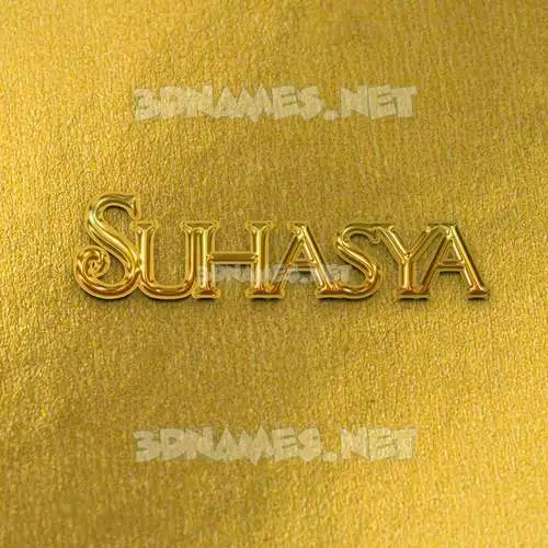 suhasya in All Gold style - 3D name wallpaper