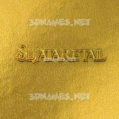 sujataretail in All Gold style - 3D name wallpaper