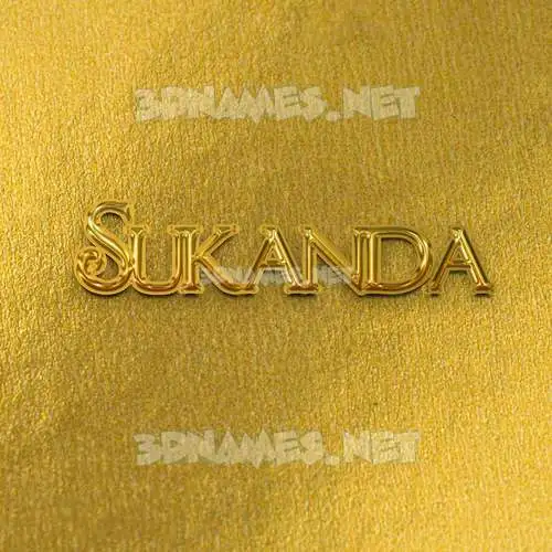 sukanda in All Gold style - 3D name wallpaper