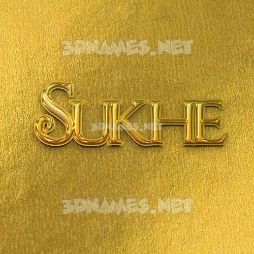 sukhe in All Gold style - 3D name wallpaper sukhe in All Gold style - 3D name wallpaper