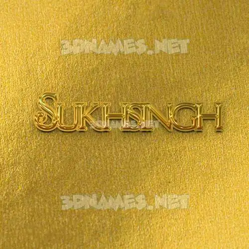 sukhsingh in All Gold style - 3D name wallpaper