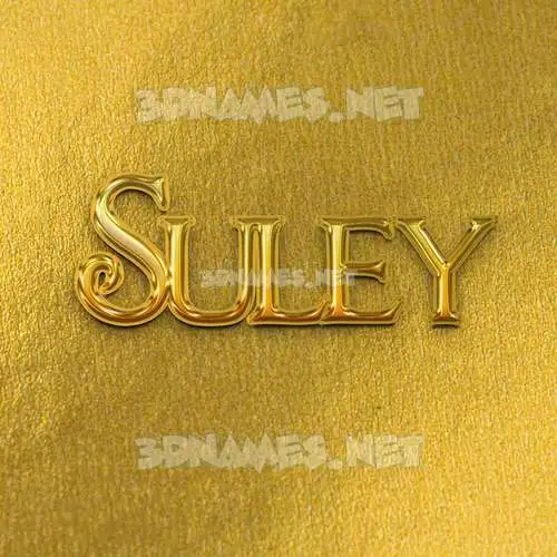 suley in All Gold style - 3D name wallpaper