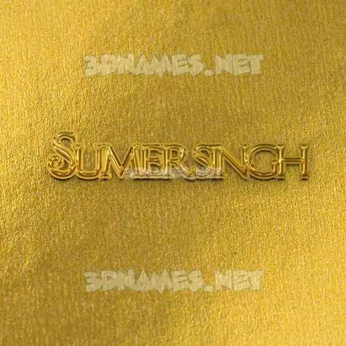 sumersingh in All Gold style - 3D name wallpaper
