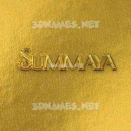 summaya in All Gold style - 3D name wallpaper