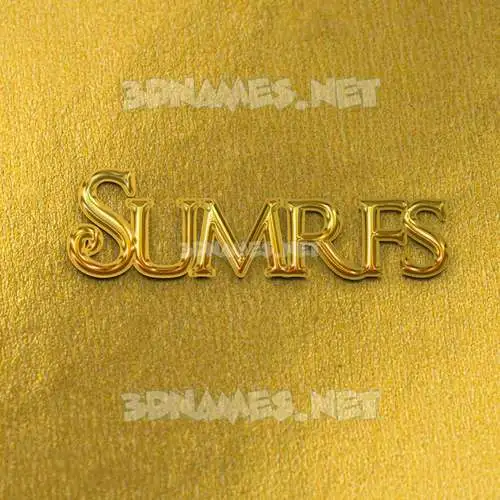 sumrfs in All Gold style - 3D name wallpaper sumrfs in All Gold style - 3D name wallpaper