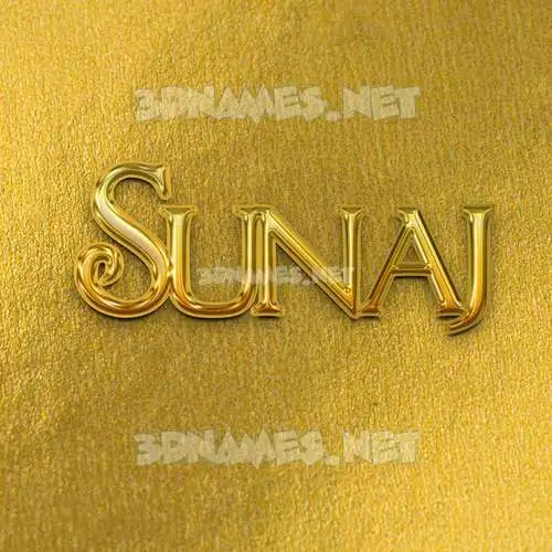 sunaj in All Gold style - 3D name wallpaper sunaj in All Gold style - 3D name wallpaper