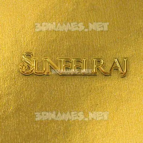 suneelraj in All Gold style - 3D name wallpaper