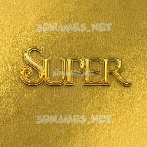 super in All Gold style - 3D name wallpaper super in All Gold style - 3D name wallpaper