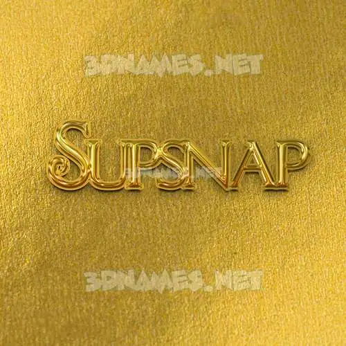 supsnap in All Gold style - 3D name wallpaper
