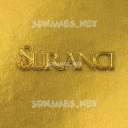 suranci in All Gold style - 3D name wallpaper