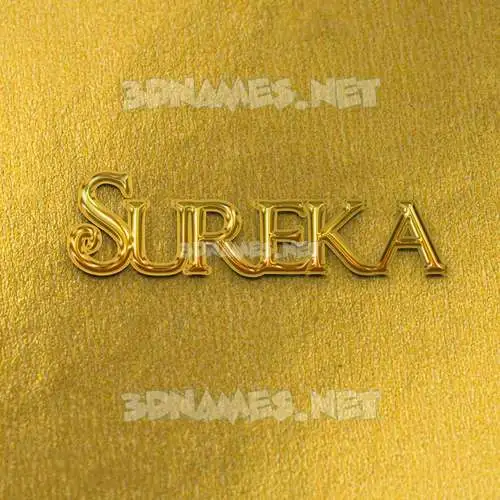 sureka in All Gold style - 3D name wallpaper
