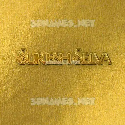 suresh selva in All Gold style - 3D name wallpaper