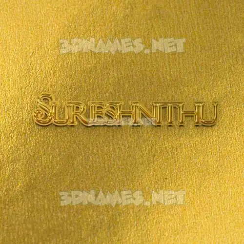 sureshnithu in All Gold style - 3D name wallpaper