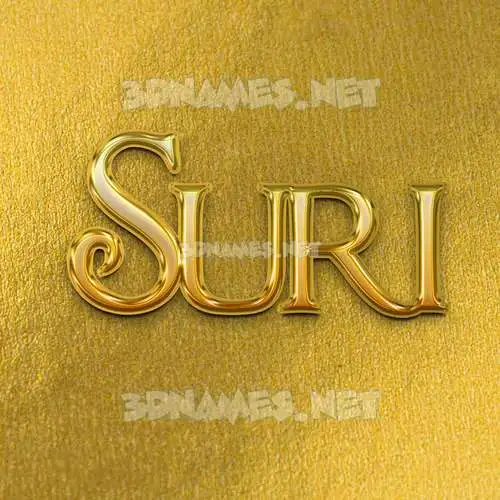 suri in All Gold style - 3D name wallpaper