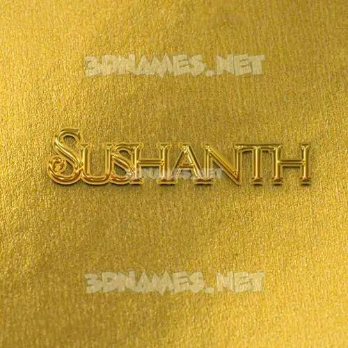 sushanth in All Gold style - 3D name wallpaper sushanth in All Gold style - 3D name wallpaper