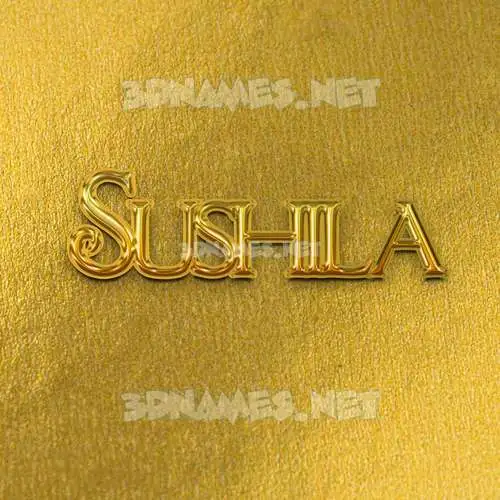 sushila in All Gold style - 3D name wallpaper
