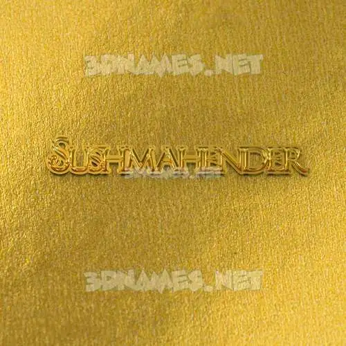 sushmahender in All Gold style - 3D name wallpaper