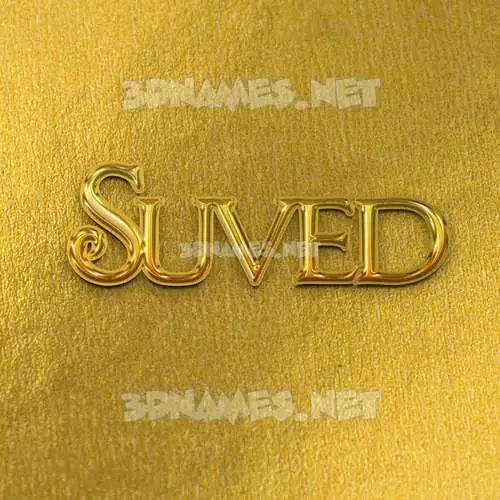 suved in All Gold style - 3D name wallpaper