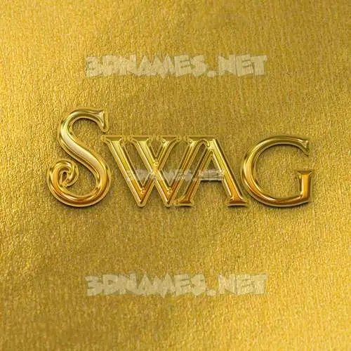 swag in All Gold style - 3D name wallpaper swag in All Gold style - 3D name wallpaper