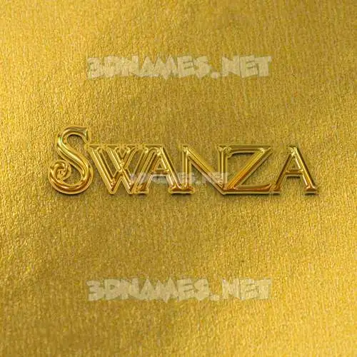swanza in All Gold style - 3D name wallpaper swanza in All Gold style - 3D name wallpaper