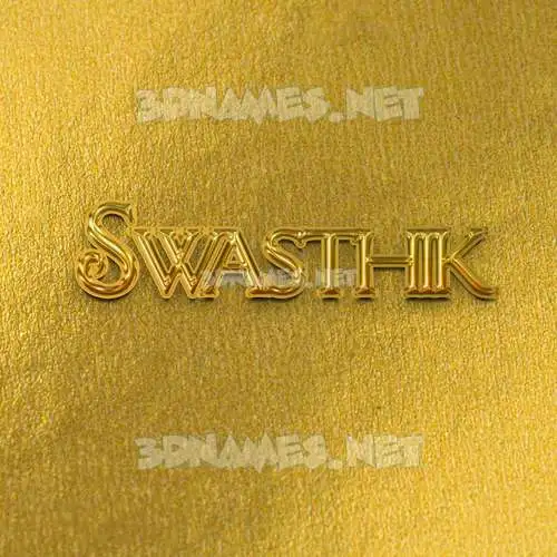 swasthik in All Gold style - 3D name wallpaper swasthik in All Gold style - 3D name wallpaper