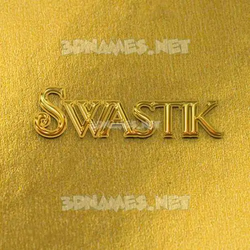 swastik in All Gold style - 3D name wallpaper