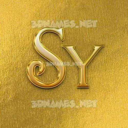 sy in All Gold style - 3D name wallpaper sy in All Gold style - 3D name wallpaper