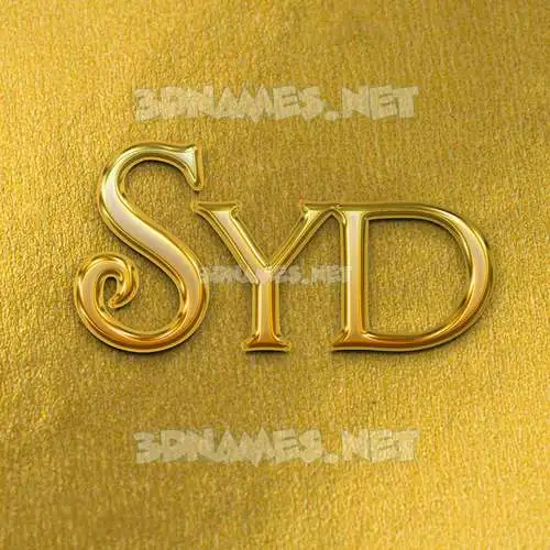 syd in All Gold style - 3D name wallpaper syd in All Gold style - 3D name wallpaper