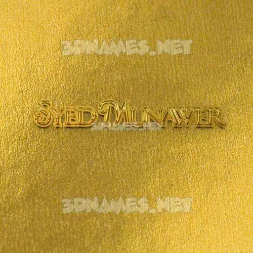 syed munawer in All Gold style - 3D name wallpaper syed munawer in All Gold style - 3D name wallpaper