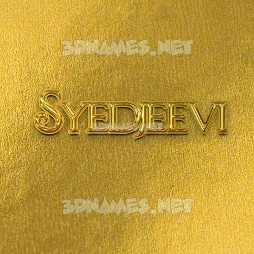 syedjeevi in All Gold style - 3D name wallpaper