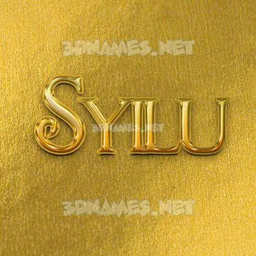 syilu in All Gold style - 3D name wallpaper syilu in All Gold style - 3D name wallpaper
